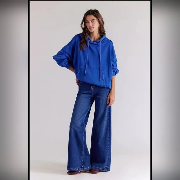 NWT We The Free of a Feather Hoodie~Mazarine Blue - Picture 3 of 8